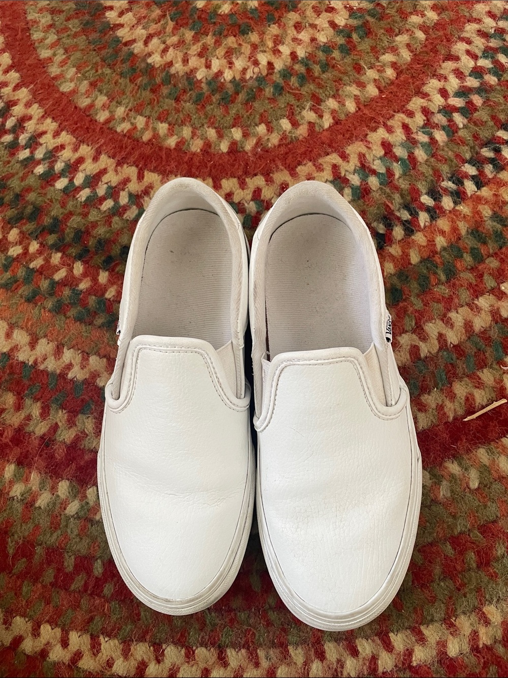 Vans White Slip-On Sneakers